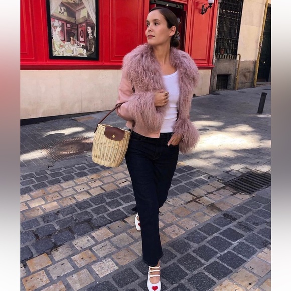 FREE PEOPLE NWT CHAROLETTE SIMONE CROPPED PENNY FAUX LEATHER JACKET 🦋 - Picture 11 of 16